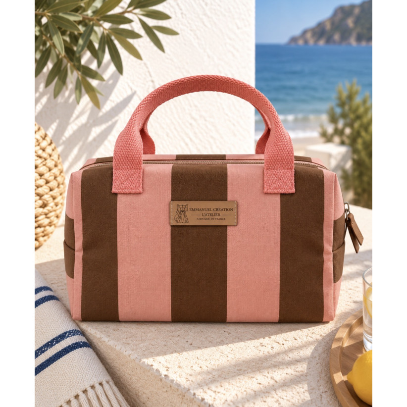 Sac isotherme Ice cube S, "Hendaye", Rose - camel