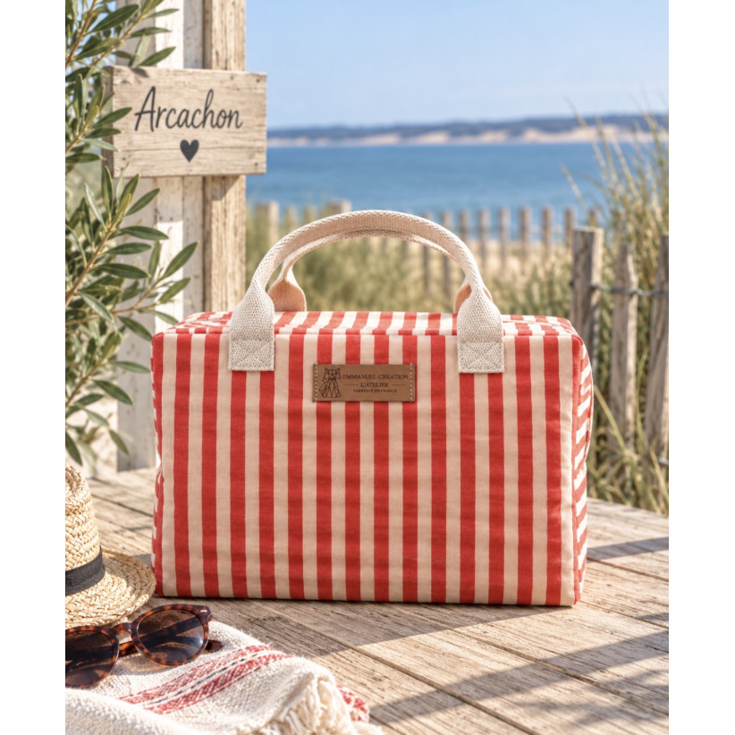 Sac isotherme Ice cube M, "Arcachon", Rouge