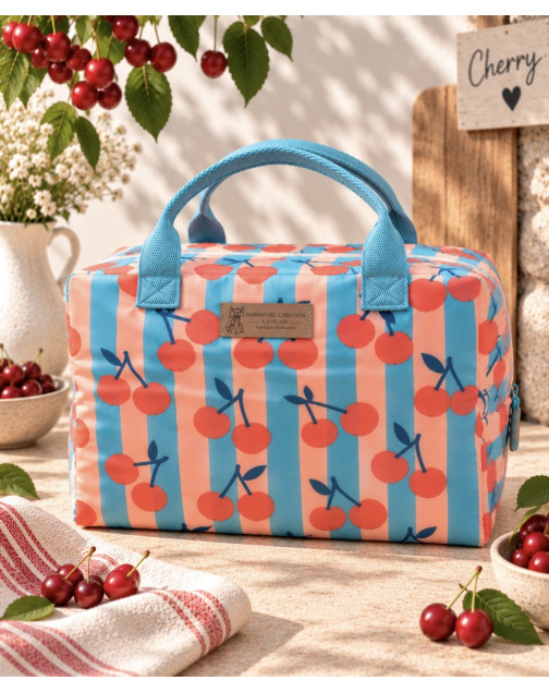 Sac isotherme Ice cube M, "Cherry Chérie"