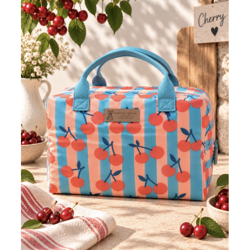Sac isotherme Ice cube M, "Cherry Chérie"