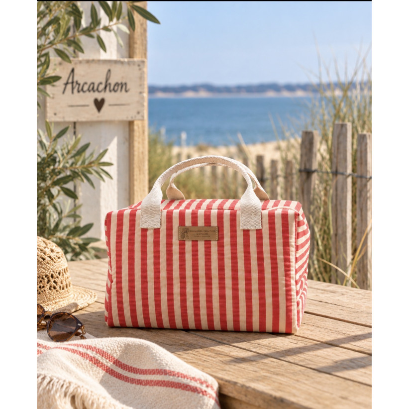 Sac isotherme Ice cube S, "Arcachon", Rouge