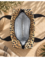 Sac isotherme Ice cube S, "Velours Léopard"