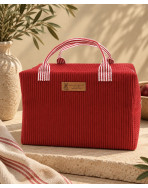 Sac isotherme Ice cube M, "Velours" Cerise
