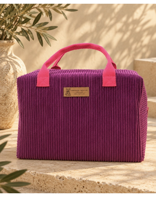 Sac isotherme Ice cube M, "Velours" Prune