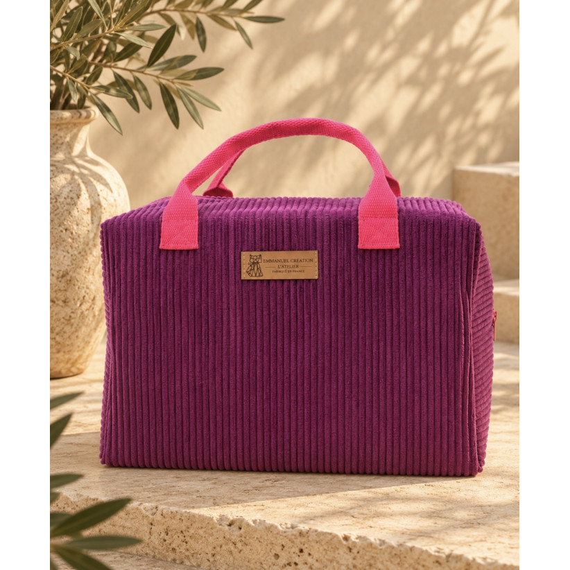 Sac isotherme Ice cube M, "Velours" Prune