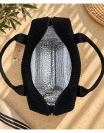 Sac isotherme Ice cube S, "Velours côtelé" noir