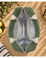 Sac isotherme Ice cube S, "Velours côtelé" kaki