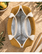 Sac isotherme Ice cube S, "Velours côtelé" camel