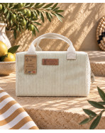 Sac isotherme Ice cube S, "Velours côtelé" écru