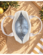 Sac isotherme Ice cube S, "Velours côtelé" écru