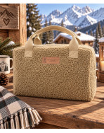 Sac isotherme Ice cube M, "Bouclette" camel