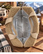 Sac isotherme Ice cube M, "Bouclette" camel
