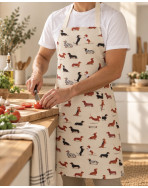 Tablier de cuisine, "Teckel" lin