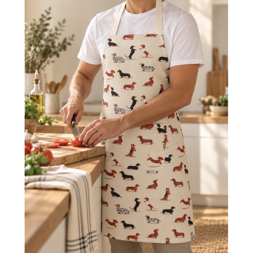 Tablier de cuisine, "Teckel" lin