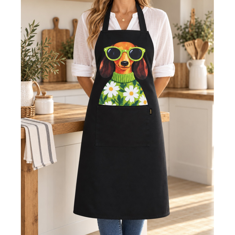 Tablier de cuisine," Bernard", couleur noir