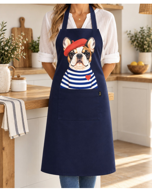 Tablier de cuisine," Serge ", marine