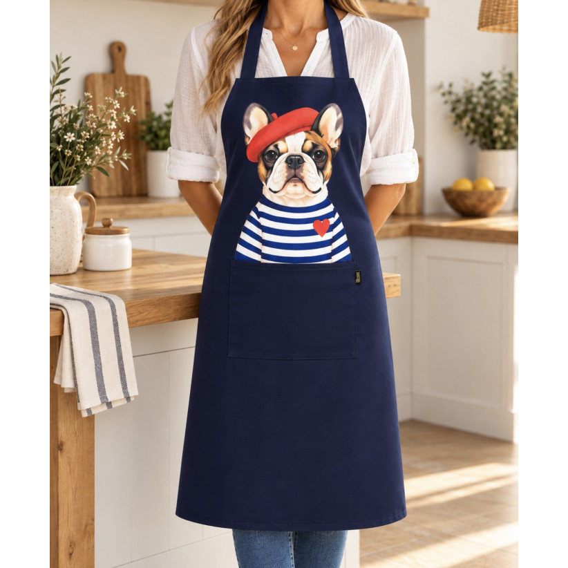 Tablier de cuisine," Serge ", marine