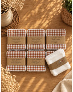 Lingettes démaquillantes écologiques petit modèle, "Biarritz" caramel