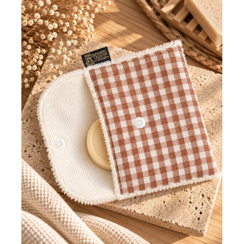 Pochette à savon, "Biarritz"caramel