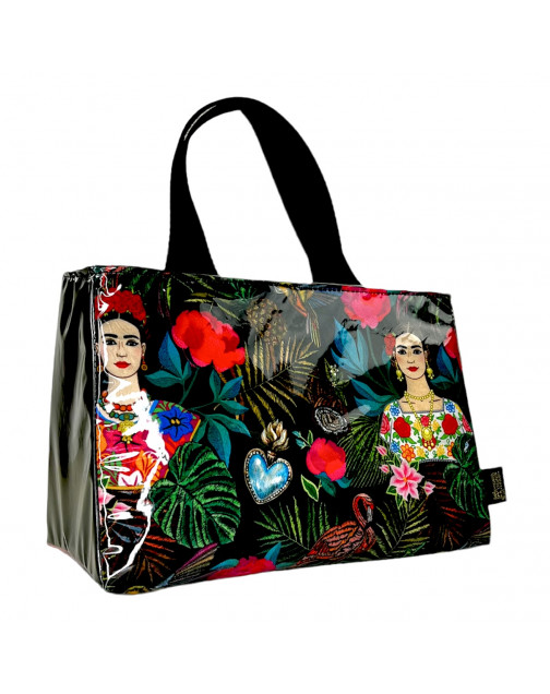 Petit sac isotherme, "Frida jungle noir"