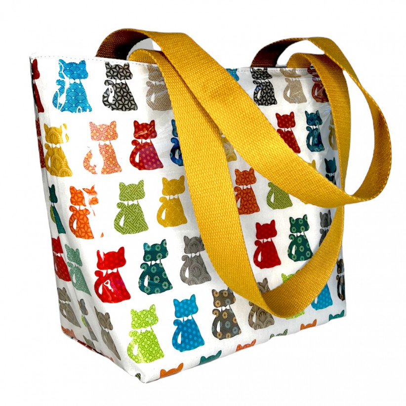 Sac isotherme nomade, "Chat pop blanc"