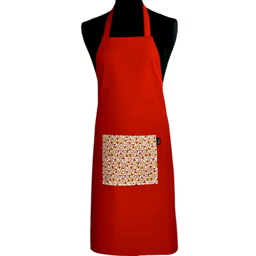 Tablier De Cuisine Imprimé – 67x80 Cm, 100% Polyester, Lavable, Réglable, Couleurs Vives