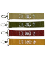 Porte clés sangle, "Girl power"