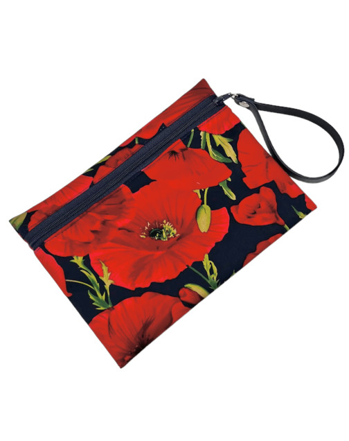 Pochette L, "Coquelicot" marine