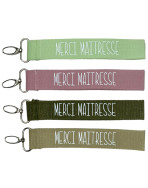 Porte clés sangle, "Merci maîtresse" lot de 4