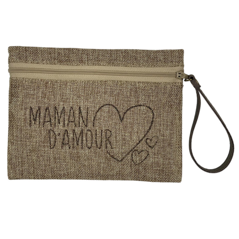 Pochette M, "Maman d'amour" jute scintillant