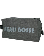 Trousse nomade M, "Beau gosse" anjou gris