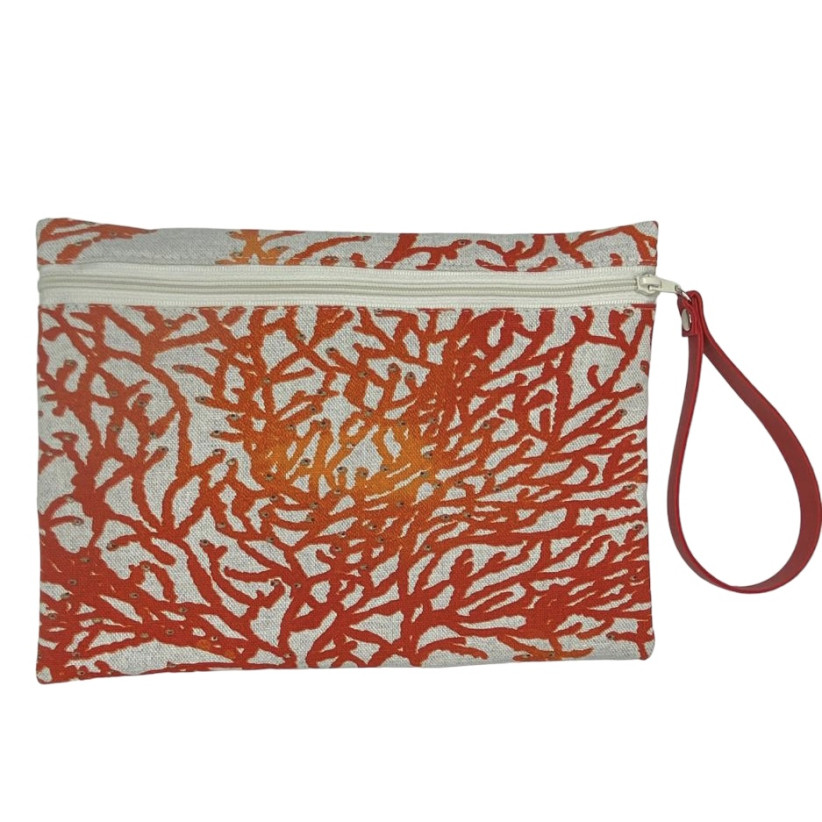 Pochette L, "Calédonie" corail